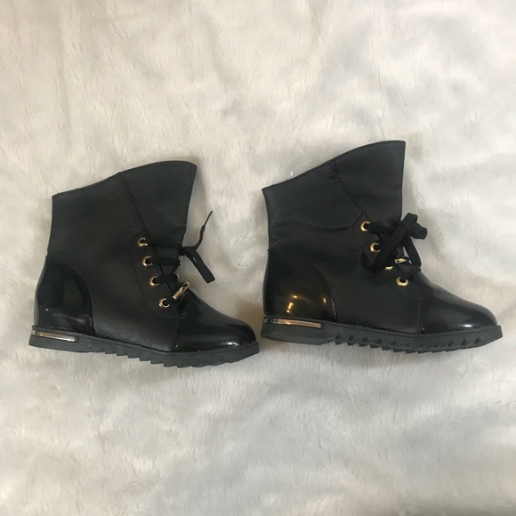 Shoes Gold Accented Black Boots Poshmark